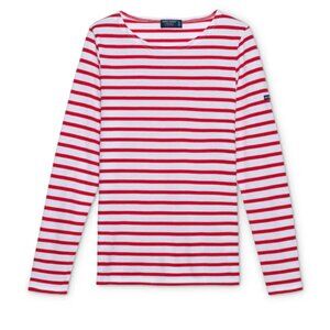 SAINT JAMES Atelier Paris MINQUIERS MODERN Breton Red Stripe CottonShirt
